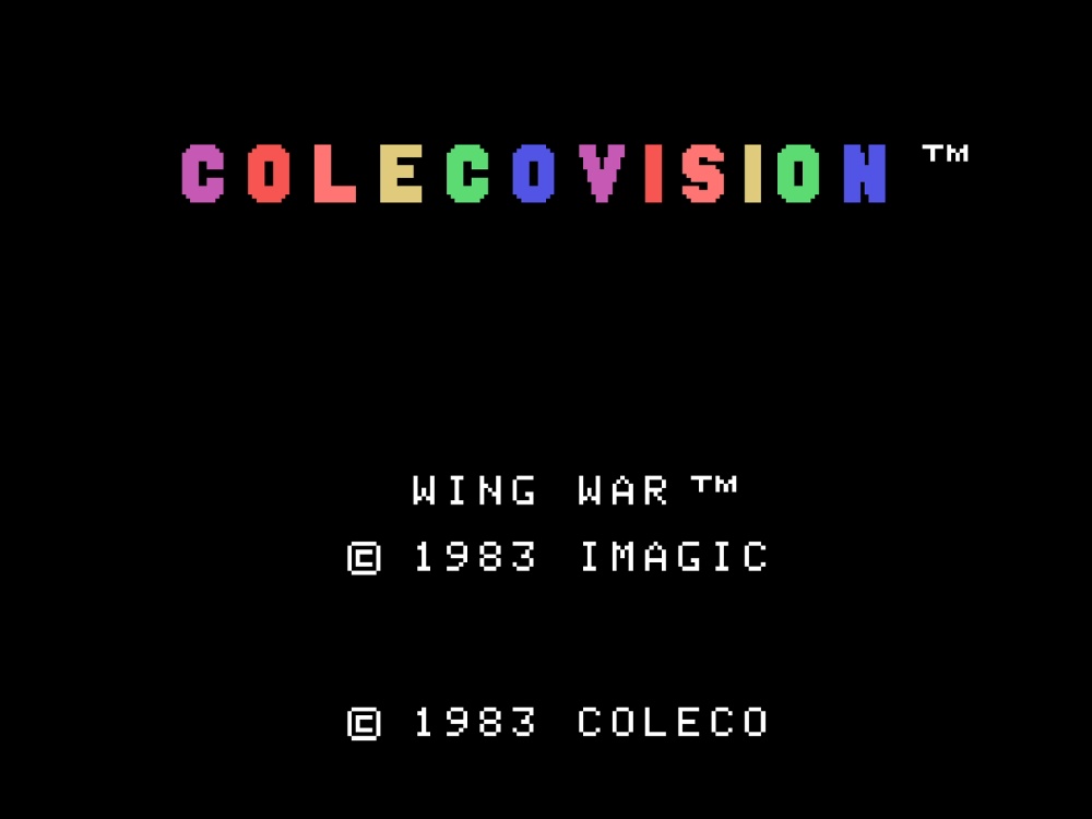 Title Screen of Wing War for Colecovision